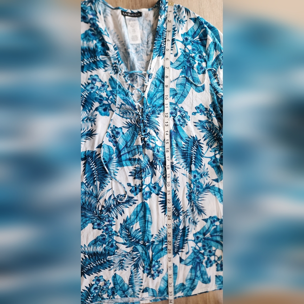 La Blanca Tropical Print Coverup Women's XL - Picture 5 of 5